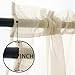 youleyar Sheer Outdoor Curtains for Patio Waterproof 2 Panels Linen Look Rod Pocket Indoor Ivory Voile Curtain for Living Room, Bedroom, Porch, Pergola, Cabana, Gazebo(52x84 Inch, Ivory)