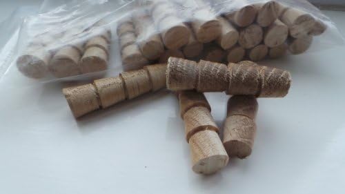 Pack of 200-1/2" 12.7mm Solid European Oak Un-Finished Wood Pellets/Plugs