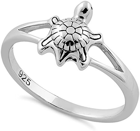 Sterling Silver High Polish Turtle Ring (8)