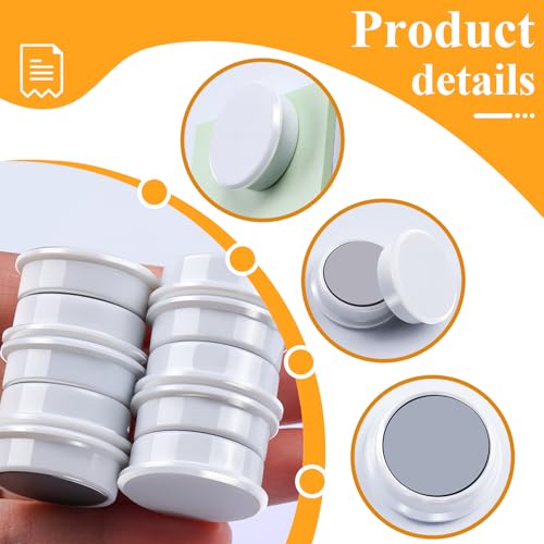 Imanes redondos blancos para nevera, pack de 20 unidades miniatura 2