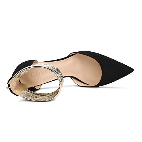 GOXEOU - Scarpe da donna con cinturino alla