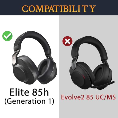 Almohadillas de gel refrescante de reemplazo SOULWIT para auriculares inalámbricos Jabra Elite 85h, almohadillas de espuma con aislamiento de ruido suave - Dorado miniatura 2