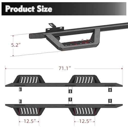 Estribos laterales para Jeep Wrangler JK 2007-2018 4 puertas miniatura 2