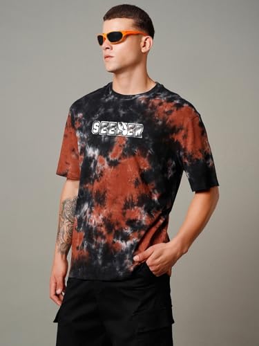 Image of Bewakoof Official Harry Potter Merchandise Men's 100% Cotton 220 GSM Graphic Print Oversized Fit Round Neck T-Shirt
