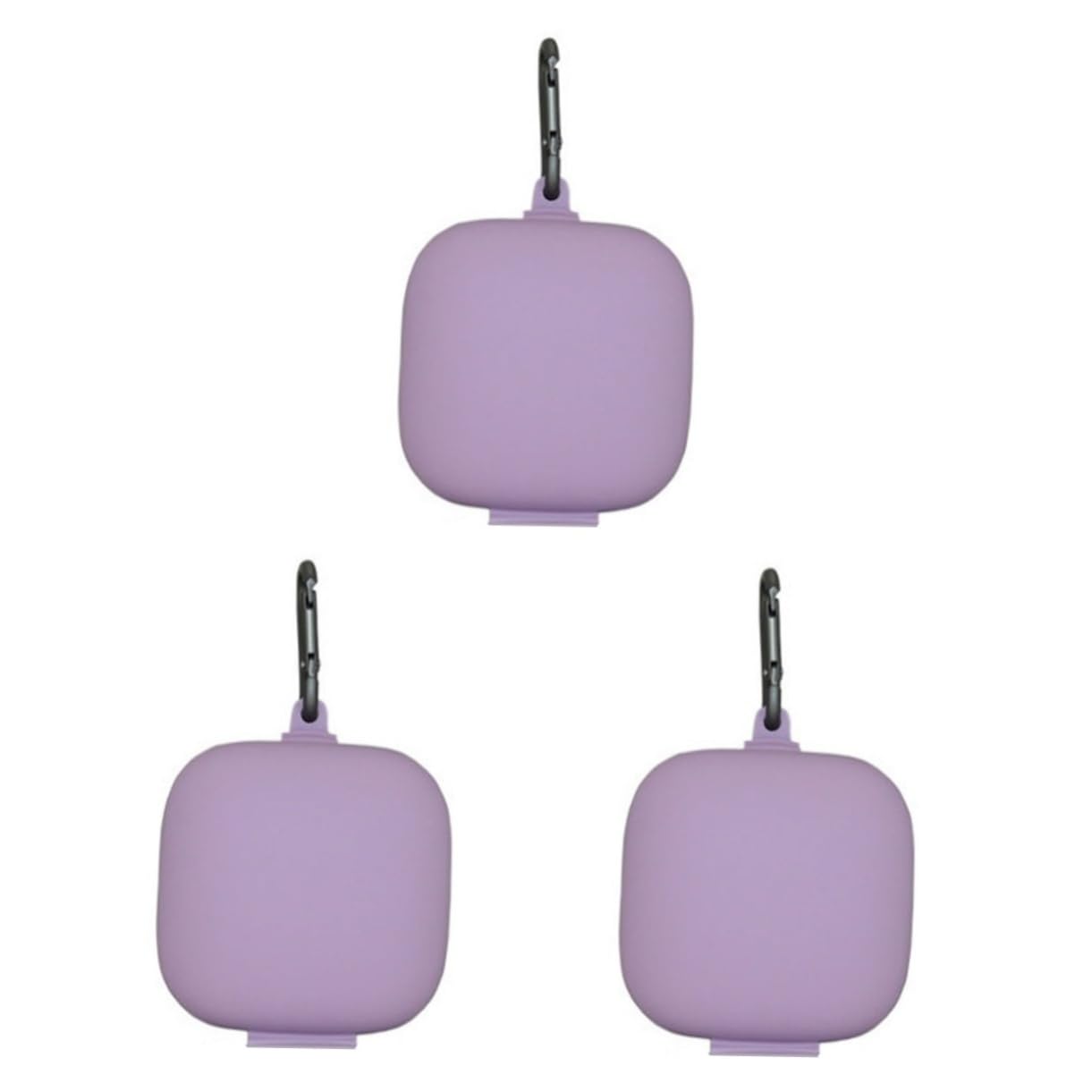 Uonlytech Estuche para Auriculares De 3 Piezas con Hebilla De Metal Y Funda De Silicona Ideal para Viajes.