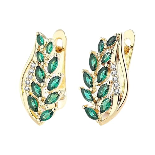 SAUTRV Pendientes de aro colgantes para mujer, con circonita cúbica multicolor sintética, joyería para mujer, cumpleaños, Navidad, amigos, aretes de aro personalizados, talla única, Zinc, Sin piedra