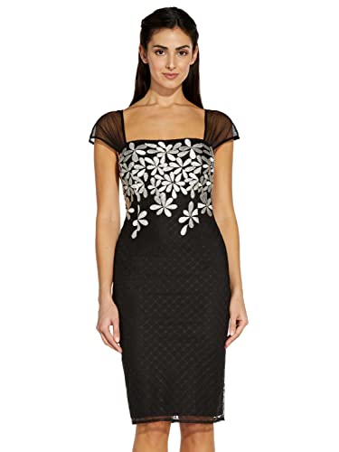 Image of Adrianna Papell Women's Floral Embroidery Sheath Dress