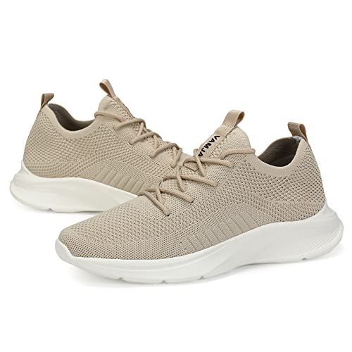 Image of VAMJAM Men's Running Shoes Fashion Sneakers - Lightweight Breathable Flying Knitting Lace Up Mesh Walking Shoes Workout Casual Sports Shoes