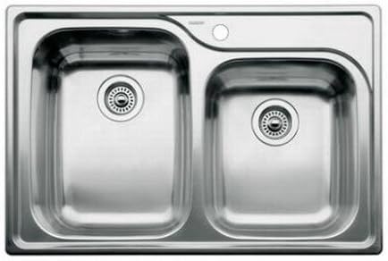 Blanco Supreme 510-884R Fregadero de acero inoxidable (profundidad: 8 pulgadas/10 pulgadas)