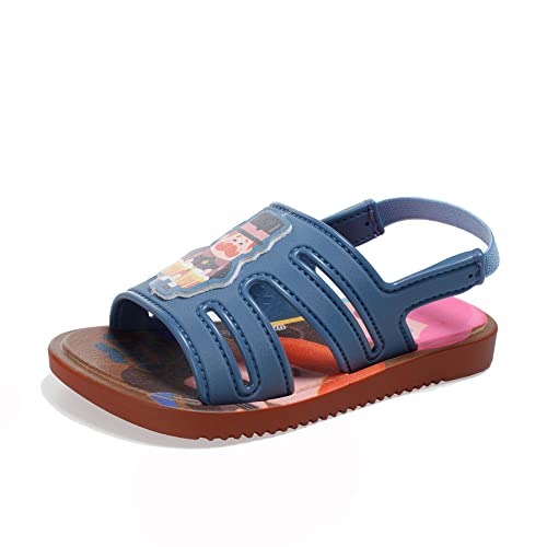 Mundo Bita Tambor Sandália, Bebê Meninos, Marrom/Azul, 20