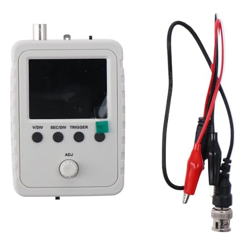 Fudeshe DSO Shell Oscilloscope Full Assembled with BNC-Clip Cable Probe, Shell Oscilloscope Kit DSO150 Electronic Teaching Training DIY Kit