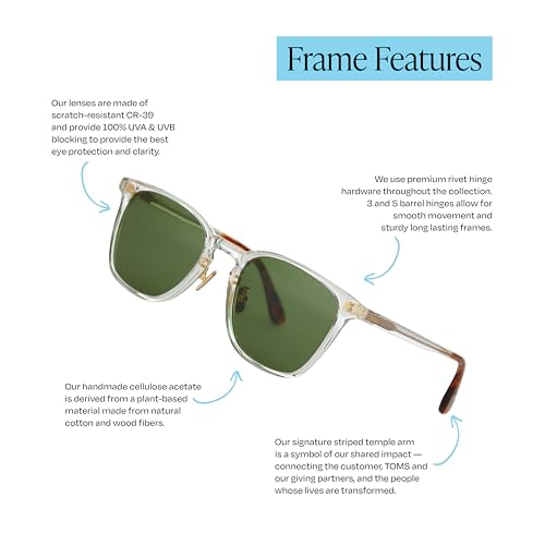 Image of TOMS unisex-adult Emerson Square Sunglasses