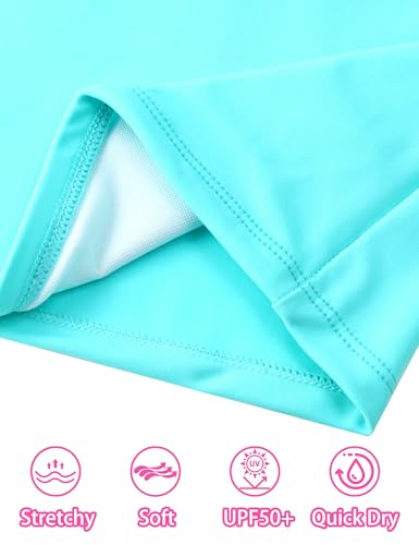 Image of Girls Rash Guard Swimsuit Two Pieces Adorable Swimswear Quick Dry Bathing Suit Long Sleeve