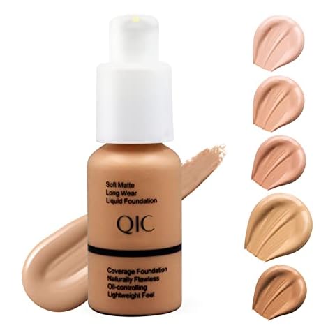Matte Liquid Foundation, Full Coverage Foundation 30ml Long Lasting Waterproof Oil Control Concealer Foundation Cream Natural Foundation Makeup for Women (104# Buff Beige) Cover