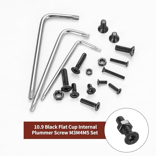 453 Pcs M3 M4 M5 Screws Set, Countersunk Bolts and Nuts Set, Torx Flat Head Machine Bolts and Nuts Kit - Image 3