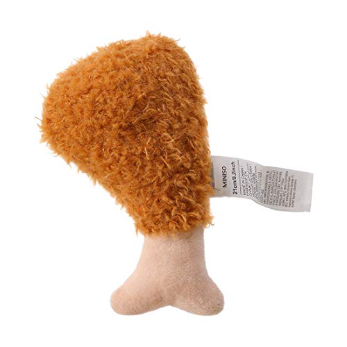 MINISO 7" Chicken Drumstick Food Plush Toy for Puppy Pet Dog Chew Toys Small Stuffed Cats Pet Dog Toys