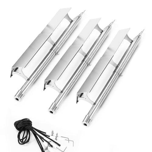 GFTIME 31 cm hasta 45 cm universal quemadores, cubierta de quemador de repuesto para Landmann, Enders, Campingaz, Outback, Taino, Tepro, Proficook, Barbecook, quemador de acero inoxidable y placas