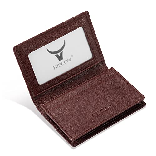 Image of HISCOW Business Card Holder with Large Compartment - Full Grain Leather