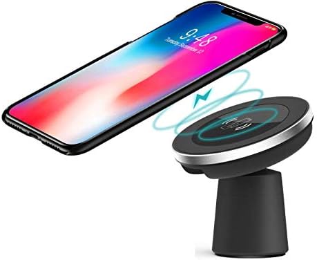 Magnetic 10W Wireless Car Charger, WYNK Car Mount Phone Holder Fast Charging Compatible for iPhone 11/11 Pro/11 Pro Max/XS/XS Max/XR/8 Plus,Samsung Galaxy S20/S10/S10e/S10+ and All QI-Enabled Devices