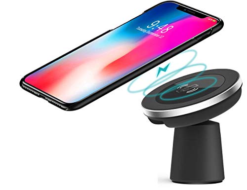 Wireless Car Charger, Wannap Phone Holder Air Vent Compatible with iPhone 11/11 Pro/11 Pro Max/Xs/XS Max/XR/X/8/8 Plus Samsung Galaxy S10/S10+/S10e Plus All Qi-Enabled Devices (Silver)