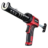 MARSOSAUR Caulk Gun, Non-Drip Electric Caulking Gun with 300 KG Thrust, Cordless Silicone Tool Gun with Constant Flow Tech, Lightweight 10oz Caulk Guns with LED Light