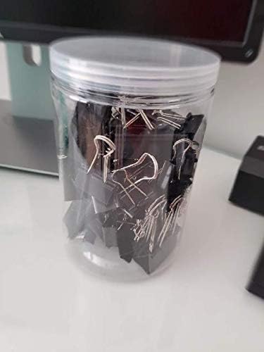120 Piece Binder Clips Assorted Sizes (Black)