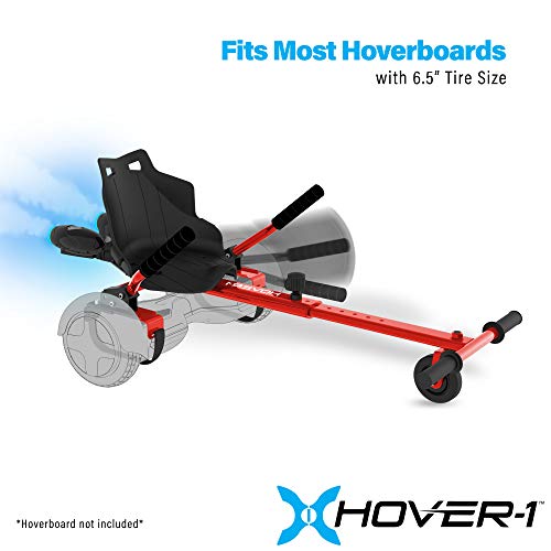 Hover-1 Falcon-1 Buggy Attachment | Turbo Led Lights, Compatible With All 6.5" & 8" Hoverboards, Hand-Operated Rear Wheel Control, Adjustable Frame, Easy Install #TOP2
