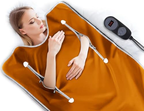 EHINI PU Sauna Blanket - Infrared Sauna（Deep Black11）