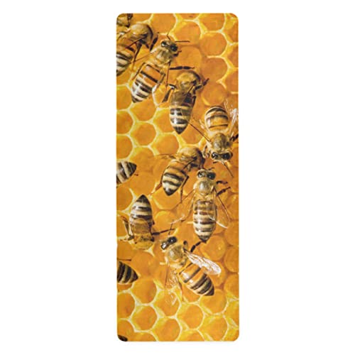 Sweet Honey with Working Bees on Yellow �n�j�J�����K�}�b�g �m���X���b�v���o�[ �t�B�b�g�l�X�Z�[�t�G�N�T�T�C�Y�}�b�g �o�b�O�t�� ��v�Ȑ܂肽���ݎ����[�N�A�E�g�}�b�g �s���e�B�X��t���A�G�N�T�T�C�Y�p