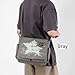 DOURR Canvas Messenger Bag for Men and Women Printing Star Vintage Crossbody Shoulder Satchel for College Work Travel (Gray)