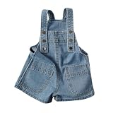 YCBMINGCAN Mädchen Latzhose Kinder Jeans Overall Blau Lang Taschen Casual
