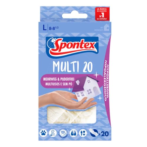 Guanti in vinile Multi20, taglia L, 8-8½, 20 pezzi B1SA