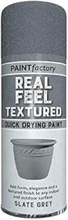 Real Feel Textured Quick Drying Paint Slate Grey 400ml Spray Aerosol