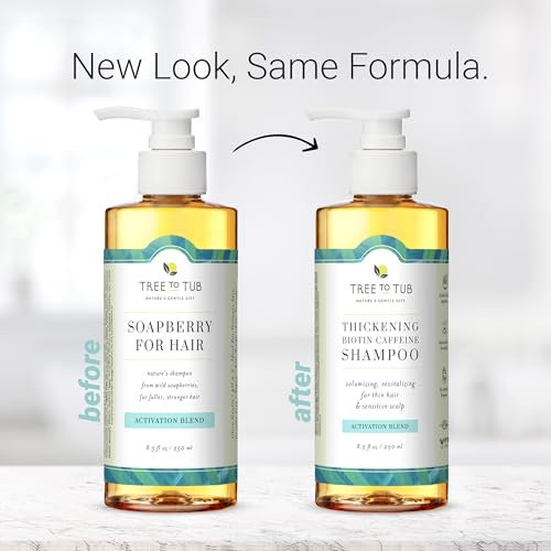 Tree to Tub Biotin Fine Hair Thickening Shampoo for Thicker, Fuller Volume - Gentle Volumizing Sulfate Free Argan Oil Shampoo for Women & Men w/Caffeine, Organic Saw Palmetto, All Natural Tea Tree - Thumbnail 4