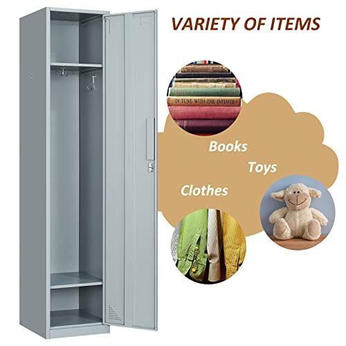 Sisesol Metal Lockers For Employees Steel Locker Large School Locker Metal Wall Locker Office Employee Lock Box 71" Steel Storage Cabinet Storage Locker Cabinet For Home Gym Office School Garage #TOP5