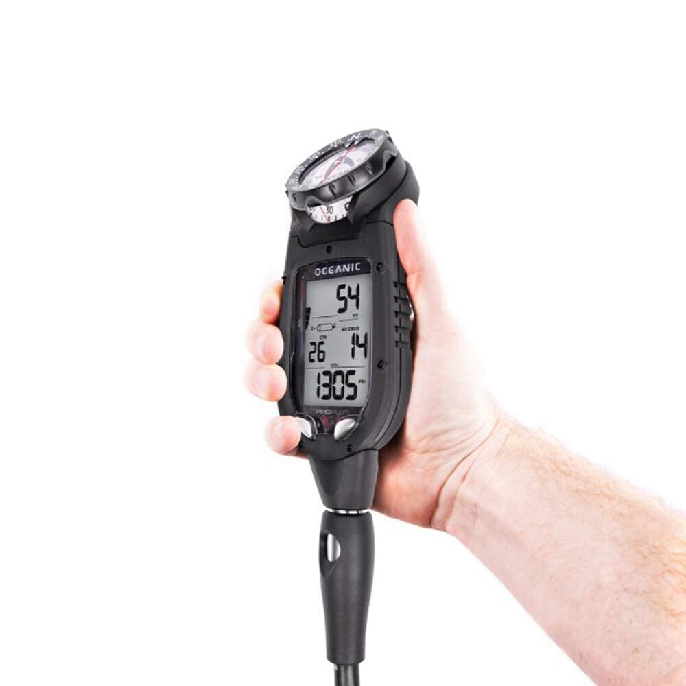 OCEANIC Pro Plus 4.0 Dive Computer | Large Display, Easy to Read | Includes Compass | Connect to DiverLog+ App on Your Smartphone | Optional Quick Disconnect Attachment | Quick Disconnect, NH