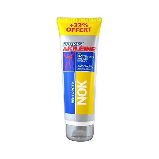 Akileine Crema antirrozaduras Sport Nok para evitar las ampollas y las irritaciones, 100 ml +33% de regalo