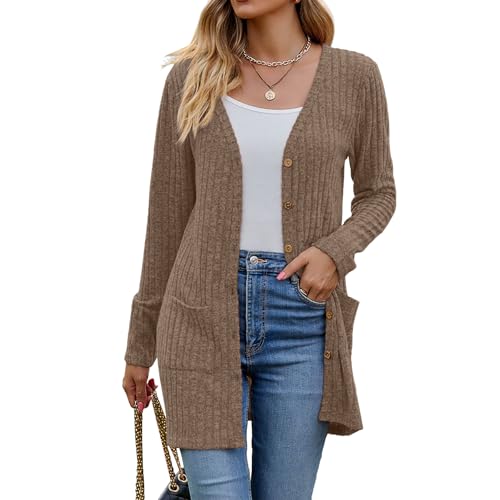 Image of Witsmile Womens 2026 Spring Fashion Cardigan Lightweight Soft Knit Long Top