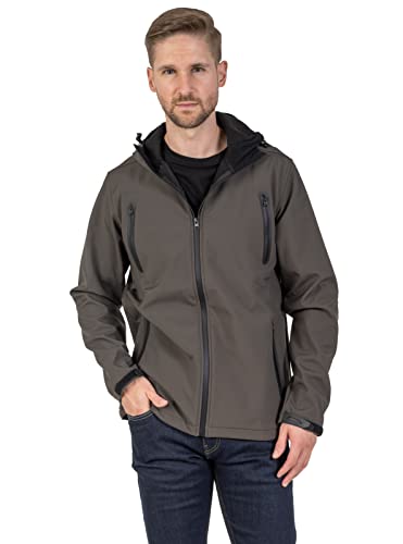 Garym Men's Waterproof Hooded Camping Jacket With Polar Fleece Softshell, Water And Wind Resistant Outdoor Raincoat (M, Forest Green) #TOP14