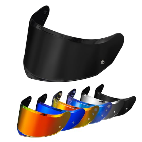 PSLER Visière de Casque pour LS2 Stream II FF808 - Visière Teintée Casque de Moto Accessoires de Remplacement(Noir)