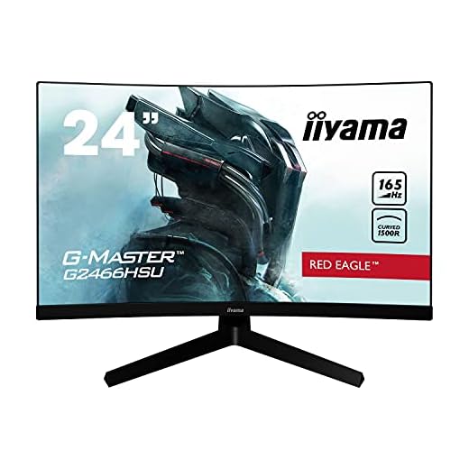 Ecran iiyama 24" G-Master Red Eagle G2466HSU-B1, VA incurvé, FHD@165Hz, 1 ms, HDMI/DP/USB, Black Tuner, freesync, speakers