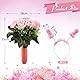 Cindeer Penis JGA Accessoires Set 25 cm Penis Blumenstrauß und 4 Stück Penis Haarreifen Pimmel Bouquet Penis Kopfschmuck JGA Scherzartikel für Frauen Männer Junggesellenabschied Party