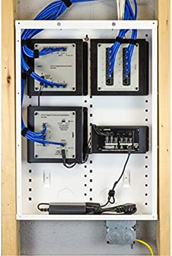 Legrand - OnQ 8 Port Cat 5e Network Interface Module, RJ45 Network Switch, High-Density Mini Patch Panel, Keystone Ports Labeled 1 Through 12, Grey, AC1014 - 3