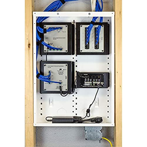 Legrand - OnQ 8 Port Cat 5e Network Interface Module, RJ45 Network Switch, High-Density Mini Patch Panel, Keystone Ports Labeled 1 Through 12, Grey, AC1014