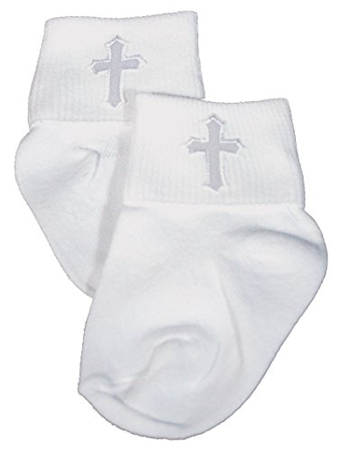 Little Things Mean a Lot Cotton Special Occasion Boys Socks Cross NB