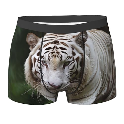 Men's Underwear Majestic White Bengal Tiger Boxer Briefs Breathable Stretch Mens Boxer Moisture-Wicking Trunks for Men