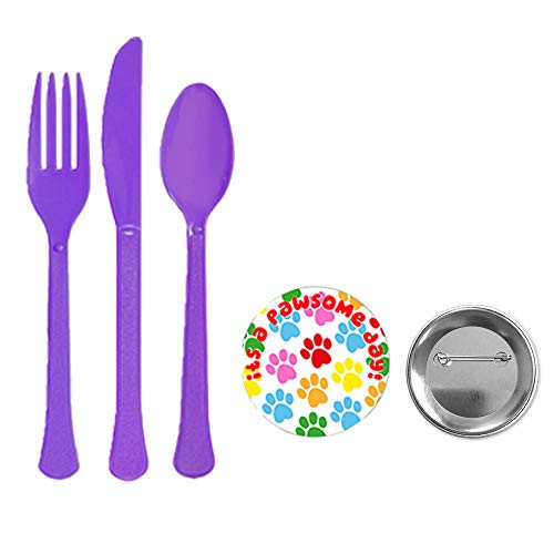 Scooby Doo Birthday Party Supplies Pack For 16 Guests With Scooby Doo Party Plates, Napkins, Cups, Tablecover, Cutlery, One Favor Cup and Pin - Thumbnail 4