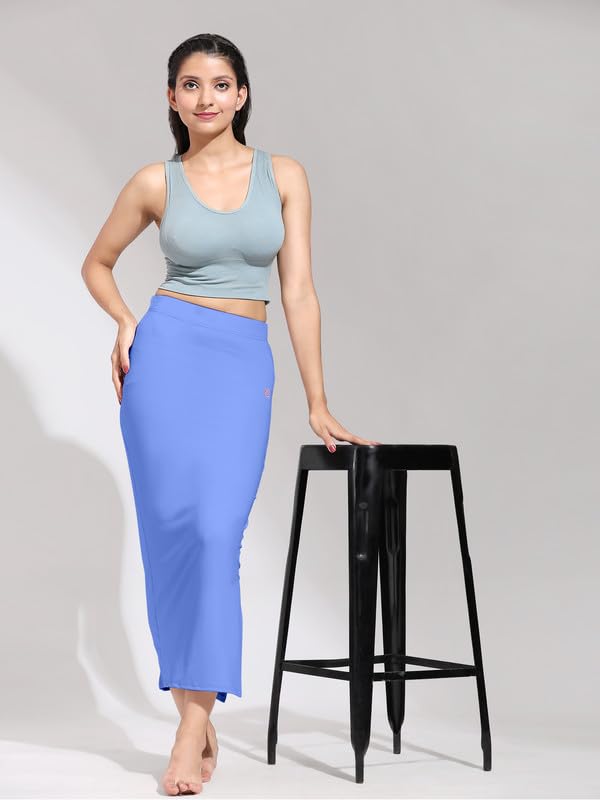 Image of TRENDMALLS Women's Polyester Spandex Stretchable Straight Saree Shapewear Petticoat for Women, Cotton Blended, Skirts for Women, Saree Shaper