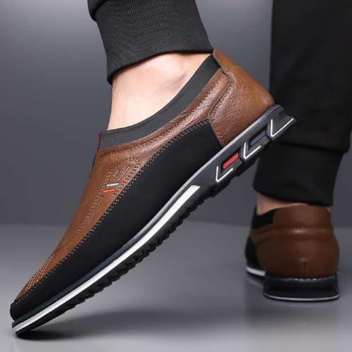 Image of Men's Oxford Business Casual Shoes Office Loafers Dress Comfort Driving Shoes