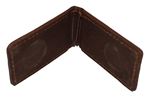 Image of LB LEATHERBOSS Men's New Leather Strong Magnetic Money Clip (Brown)